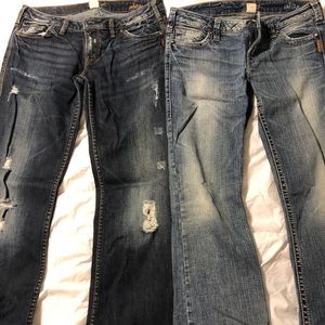 Silver Alex Boot cut Jeans- 2 pair!